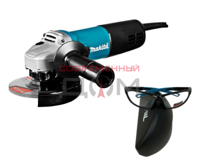 Шлифовальная машина Makita 9558 HNR + Очки защитные Makita PGW-180110/CLEAR  KIT023
